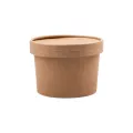 Pot kraft avec couvercle kraft 240ML